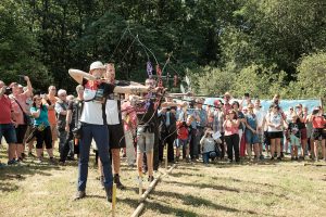 Einweihung Schaumberger Bogensportparcours mit Lisa Unruh und Florian Kahllund. Bogensportschule Saar